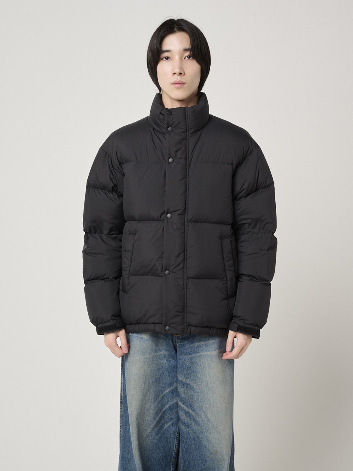 紳士 軽量ダウンポケッタブルジャケット1