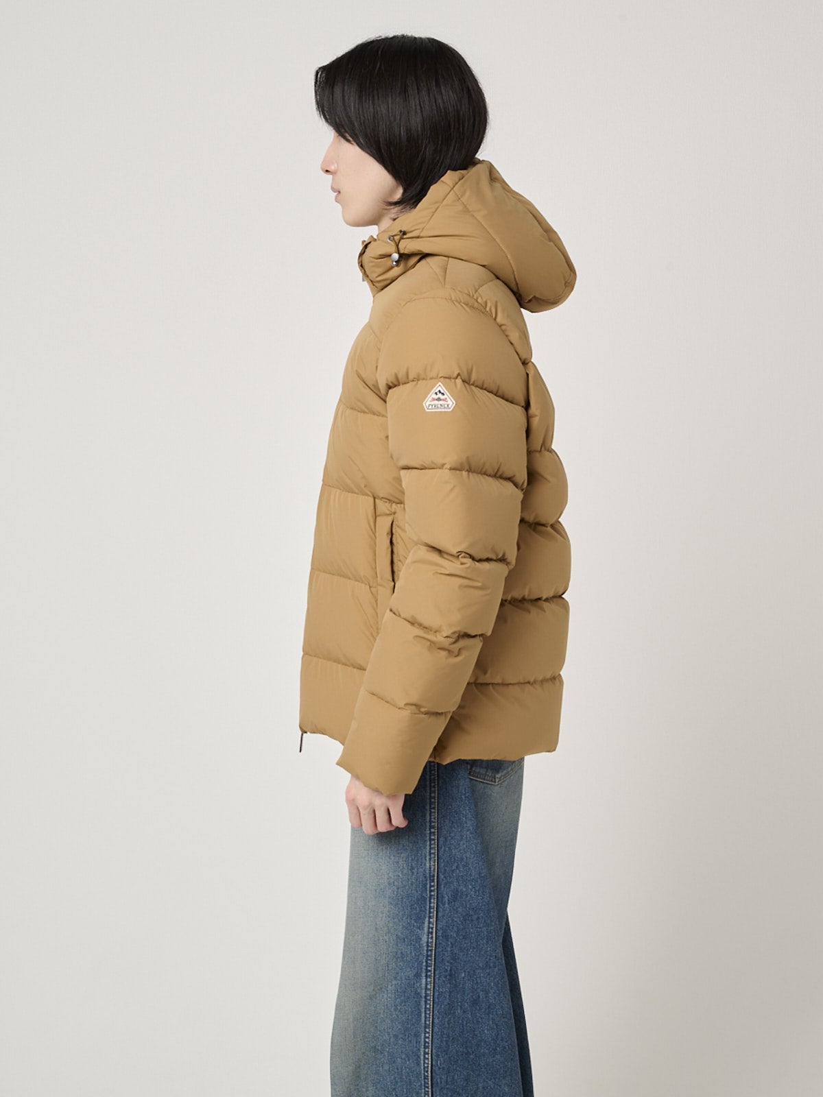 ピレネックスの新作ダウン「SPOUTNIC MINI RIP STOP 2」着画のサイド