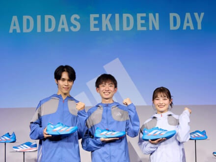 箱根駅伝は“ソーラーブルー”! ADIDAS EKIDEN DAYで「アディゼロ」の新作を履いて走ってみた。太田蒼生選手&平林清澄選手&井上咲楽さんのスペシャルトークも!