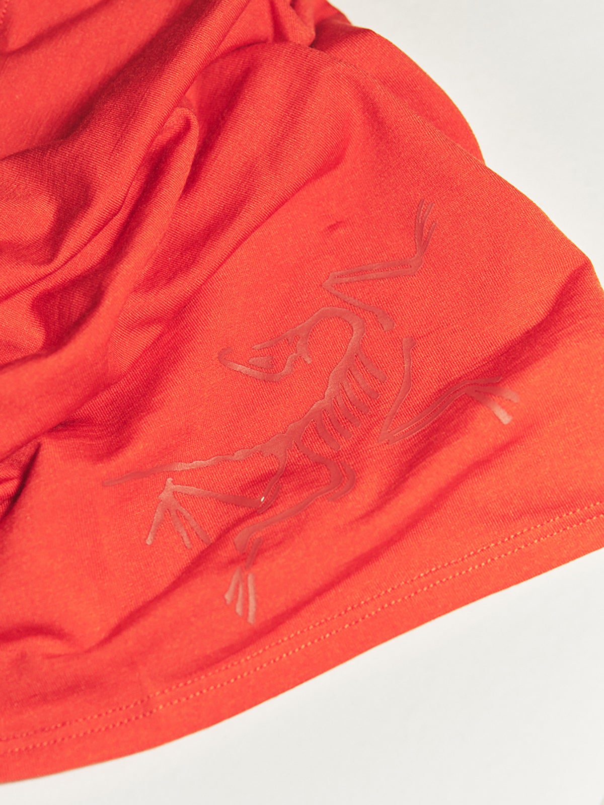 アークテリクスのサトロ メリノ ネック ゲイターのバードロゴの寄り