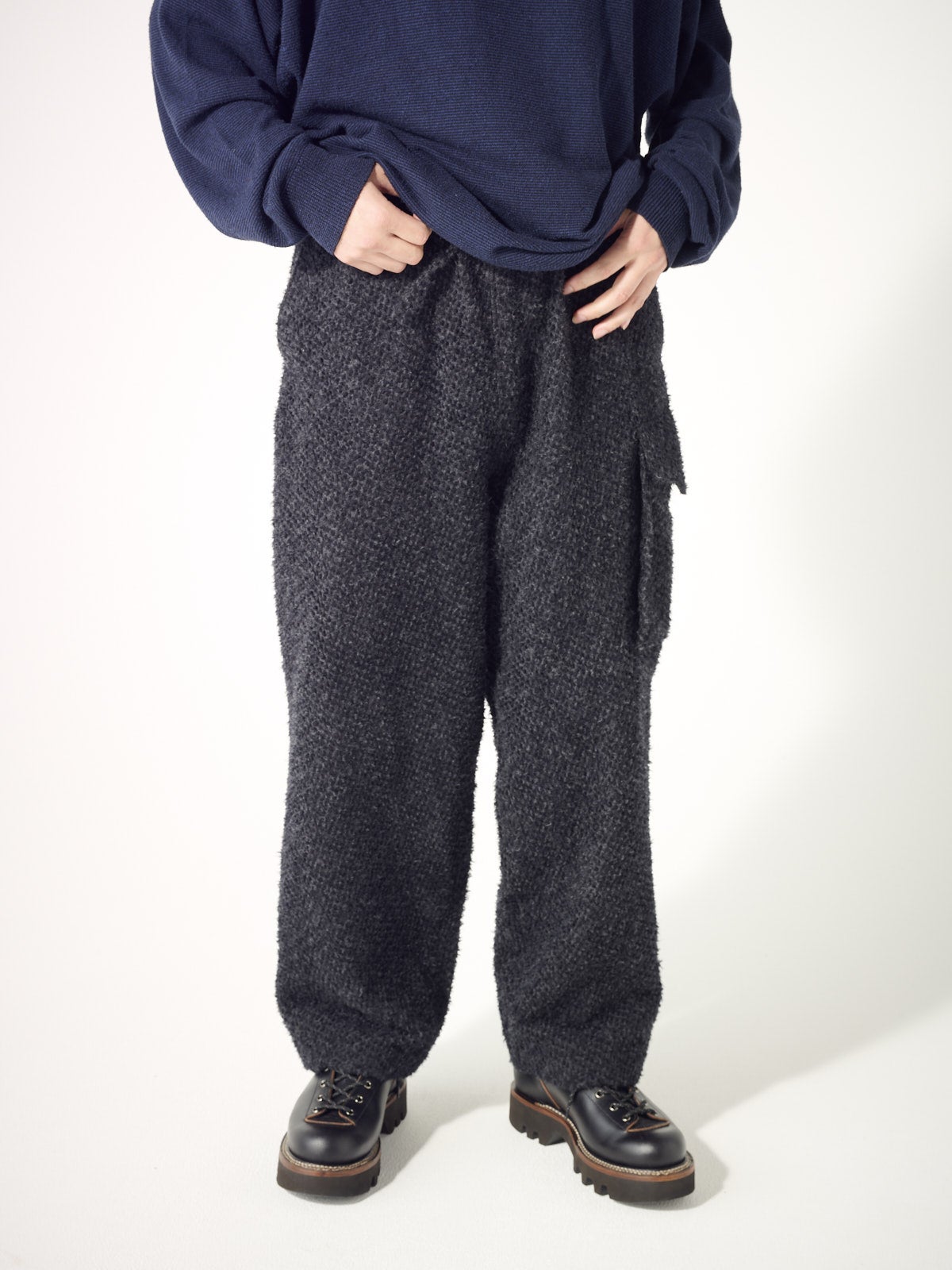 blurhms、Brushed Wool Side Seamless 4P Pants