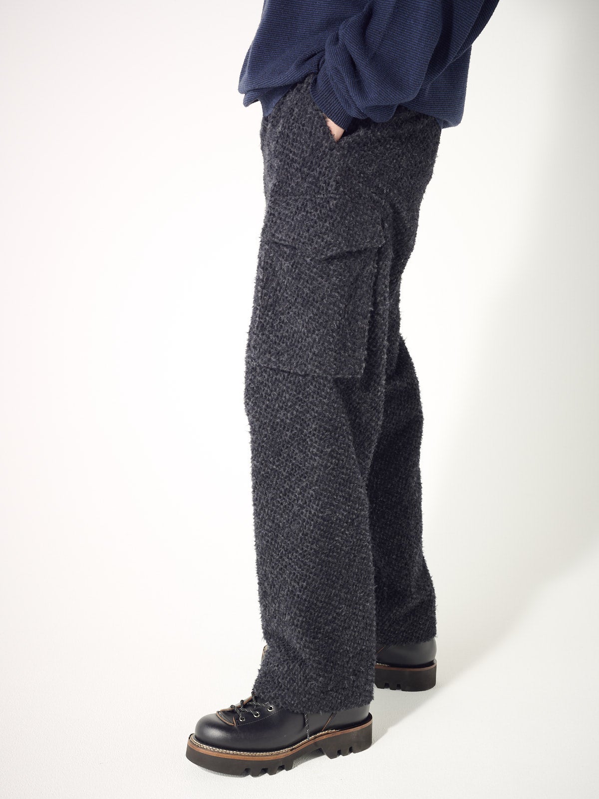 blurhms、Brushed Wool Side Seamless 4P Pants、サイド
