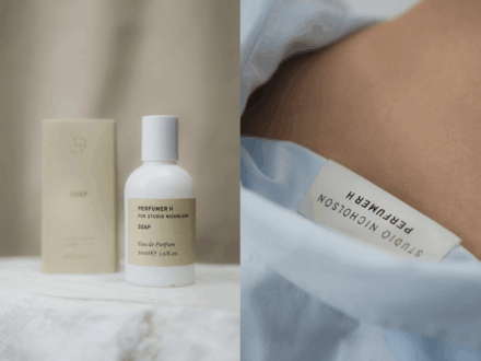スタジオ ニコルソンとパフューマー・エイチの初コラボ「SOAP(ソープ)」で「洗練」を手に入れる。フレグランスからカプセルコレクションまで、全アイテム紹介
