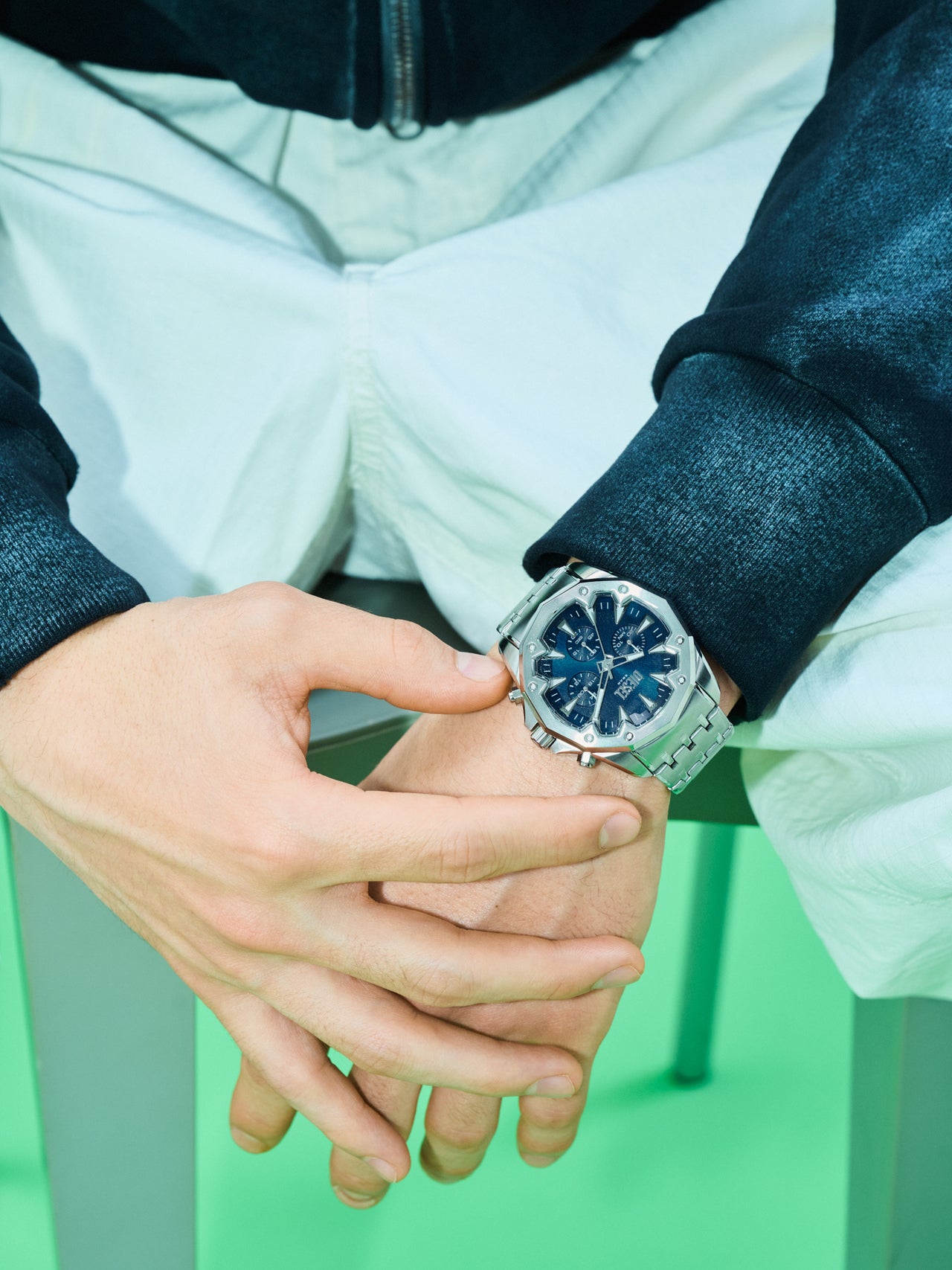 ディーゼルウォッチ、DIESEL、STINGER、着用画像