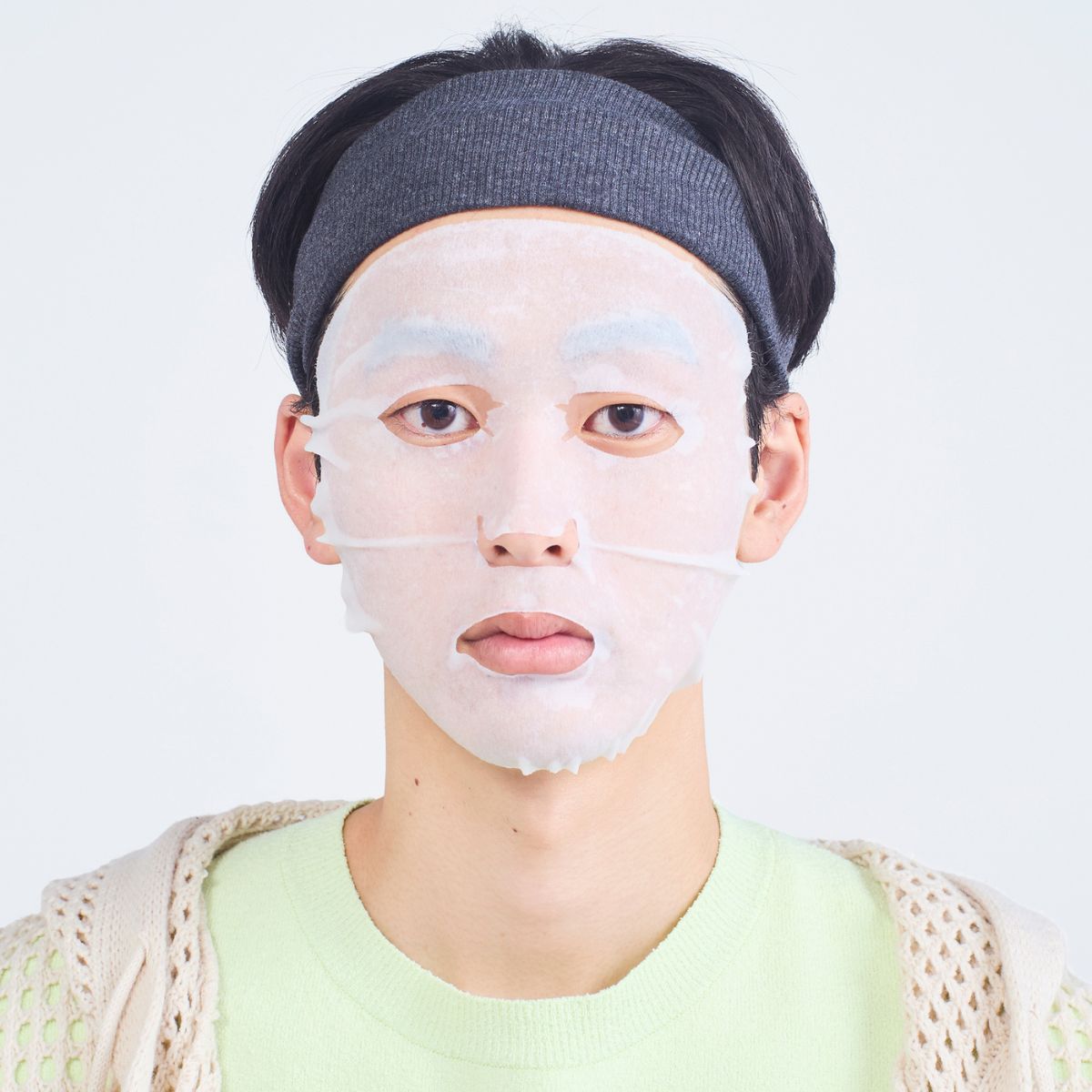 なめらか本舗 モイストシートマスク Nの試着画像