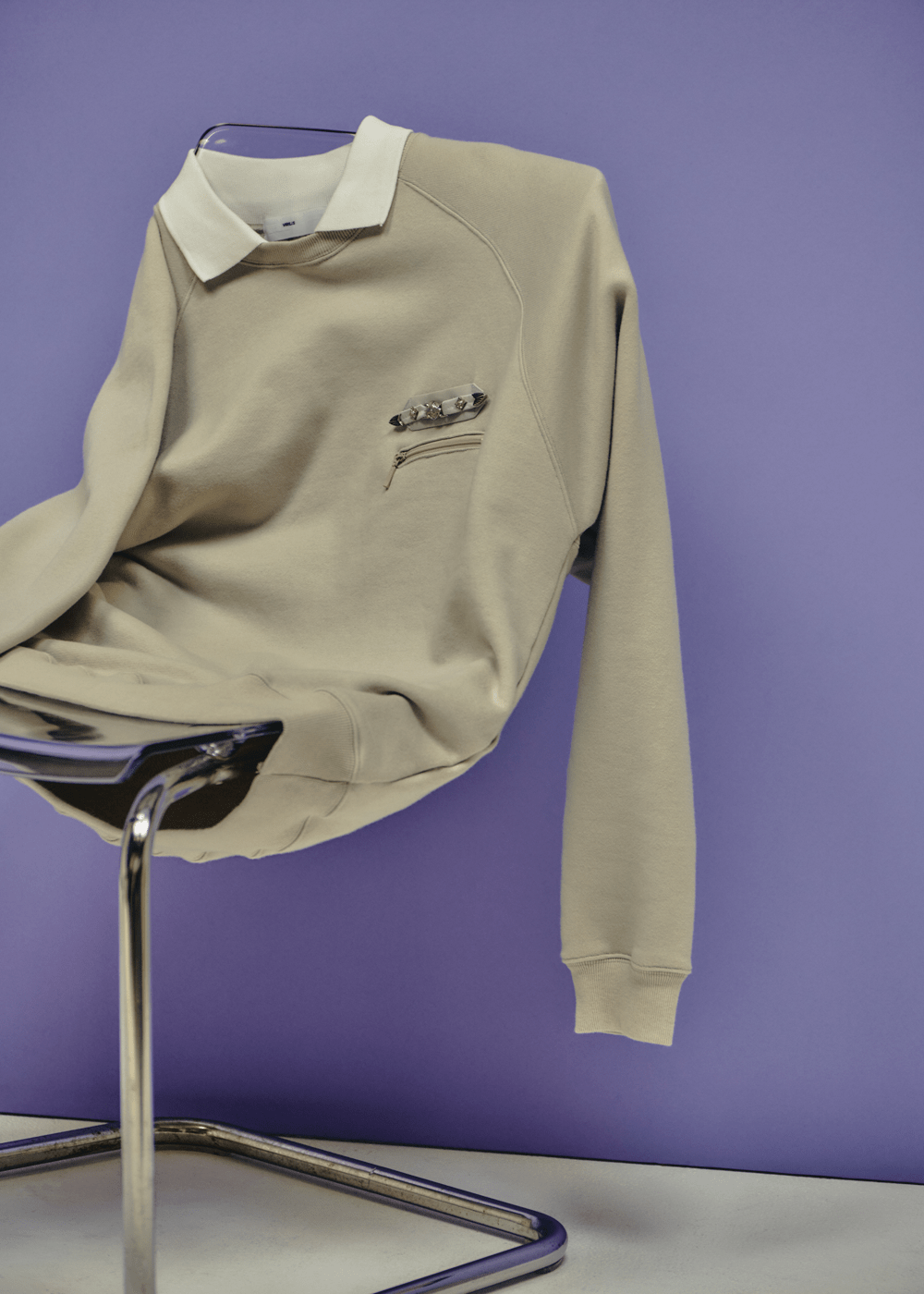 TOGA VIRILIS、ポロカラー・スウェットシャツ、物画像