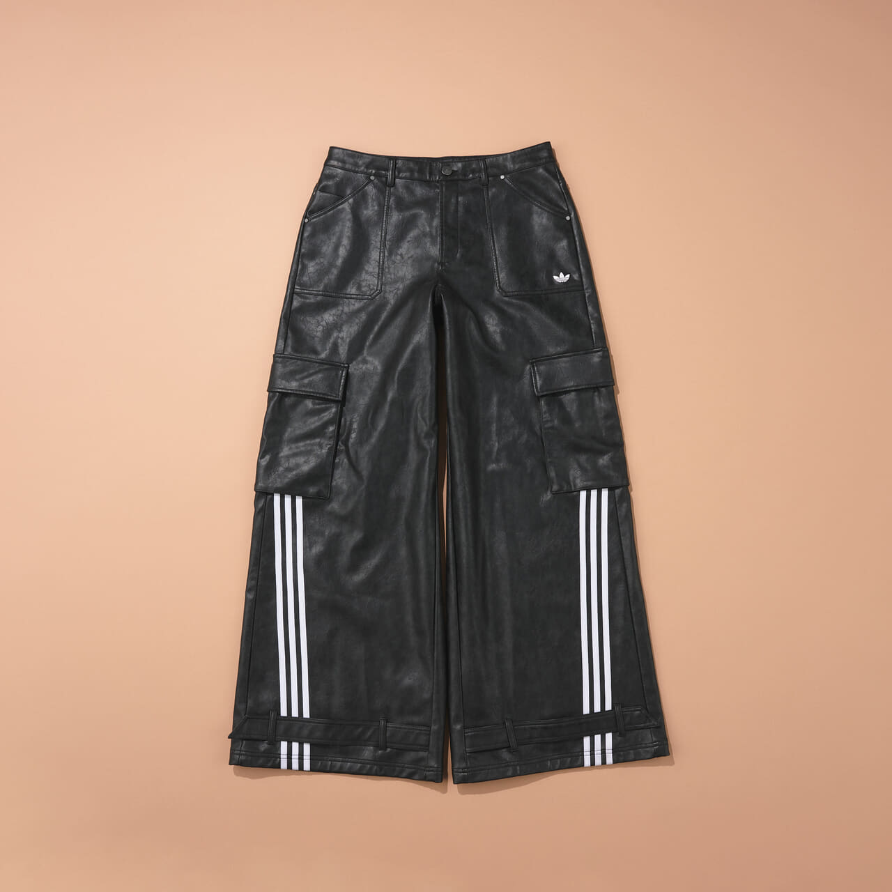 Adidas ADILENIUM シーズン 3  ビンテージ フェイクレザーパンツ1