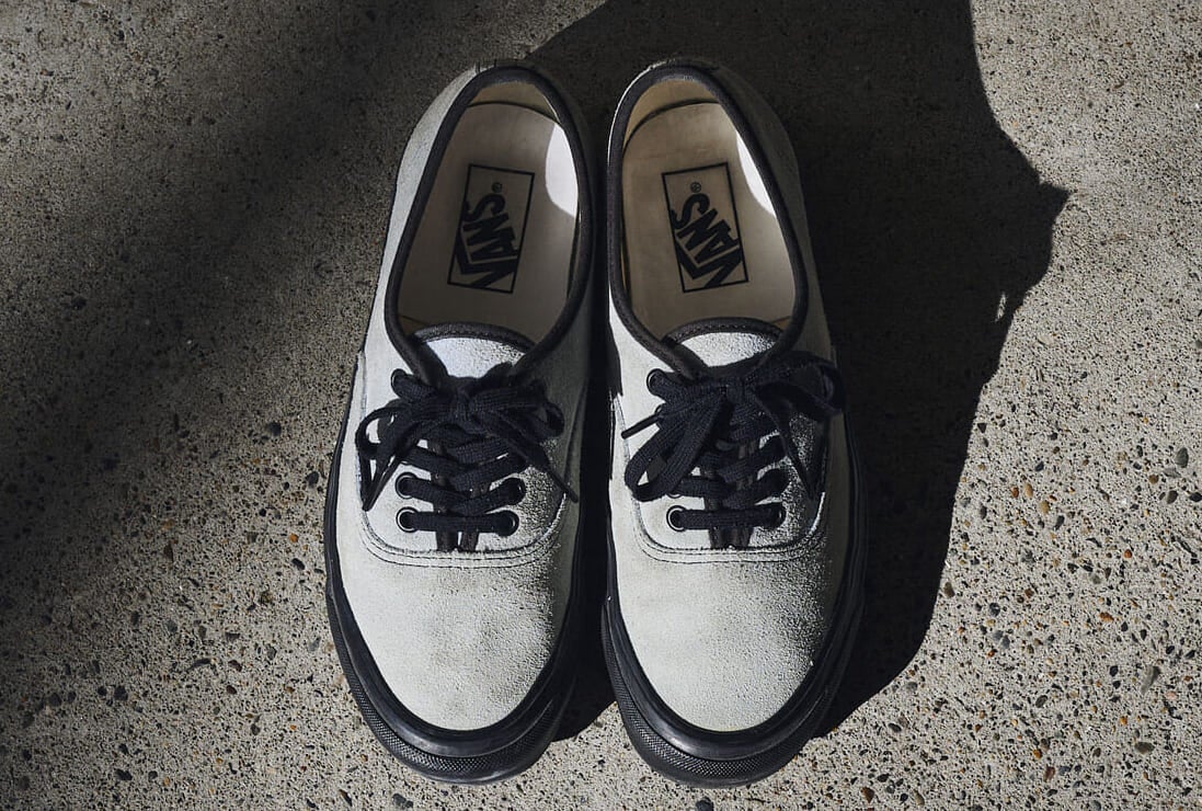 ヴァンズ、オーセンティック、ブルーグレー、真俯瞰