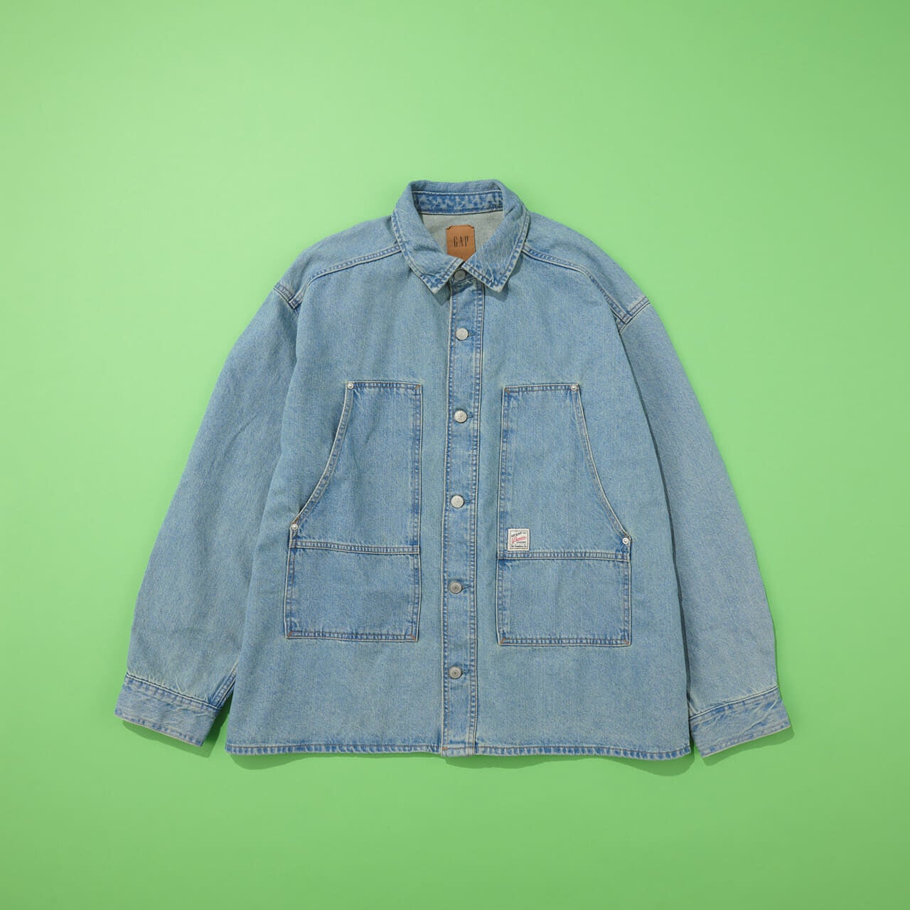 デニム オーバーサイズ ユーティリティ シャツジャケット