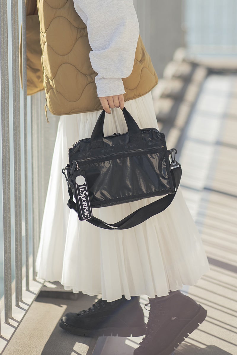 レスポートサック×ひとりっぷのコラボバッグ「バイクボストン」のブラック