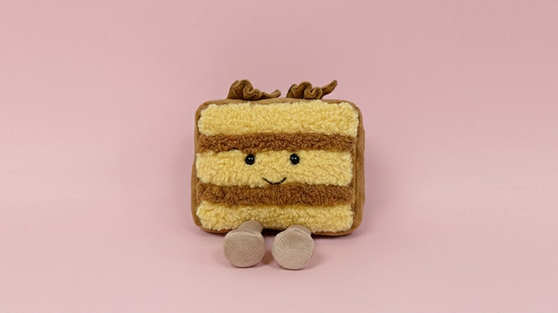 トップスのチョコレートケーキのぬいぐるみ