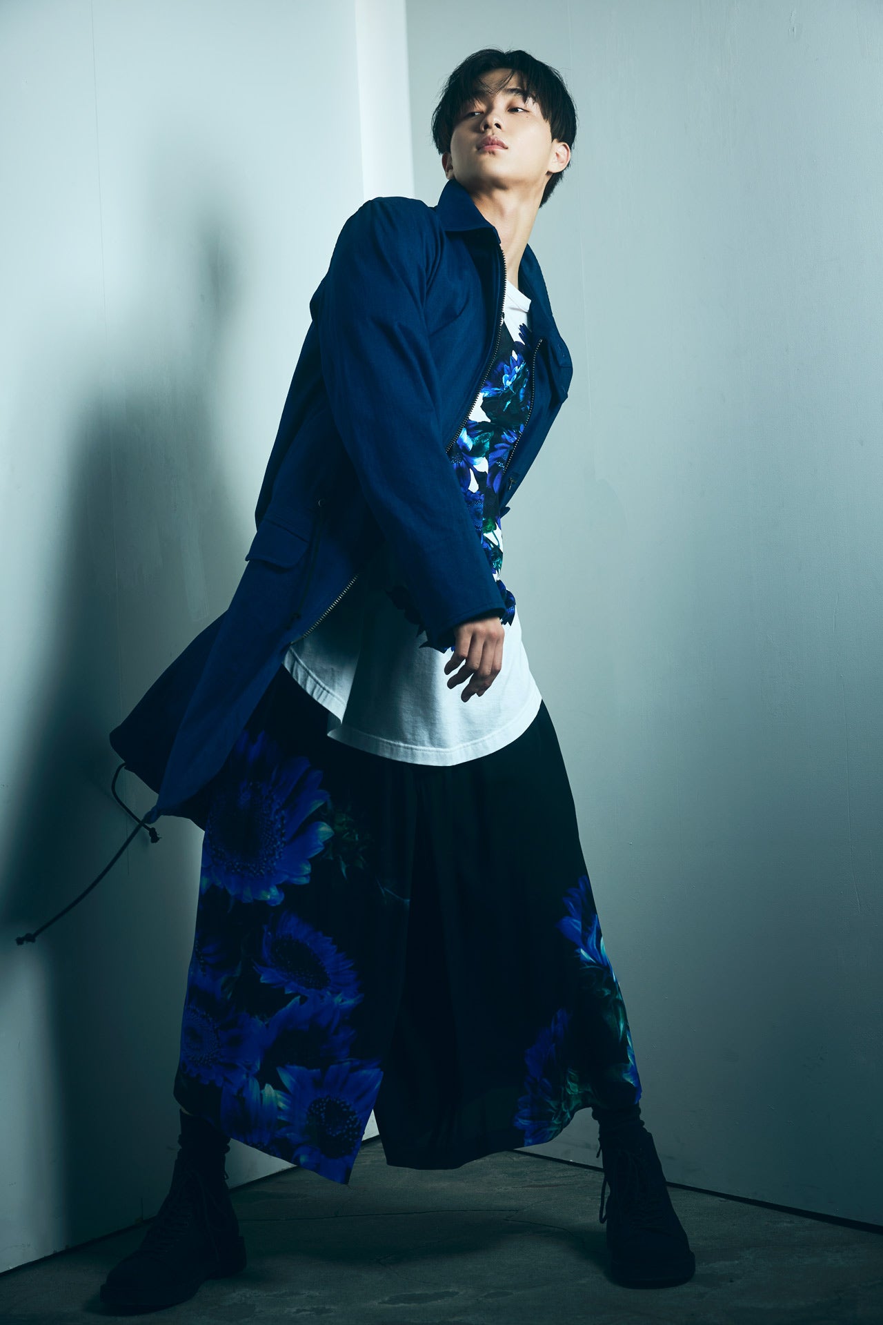 メンズノンノモデルの野村康太を起用した、ヨウジヤマモト「Ground Y」の2026年春夏ファッションビジュアル９