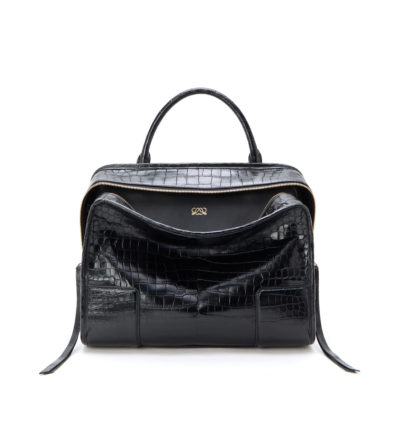 AMAZONA180 LARGE BLACK SHINY CROCODILE