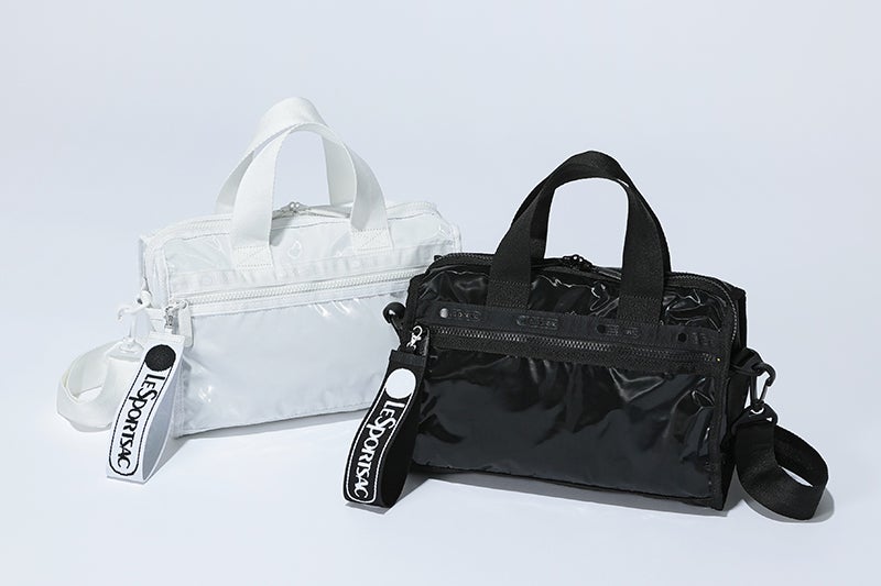 レスポートサック×ひとりっぷのコラボバッグ「バイクボストン」のホワイトとブラック