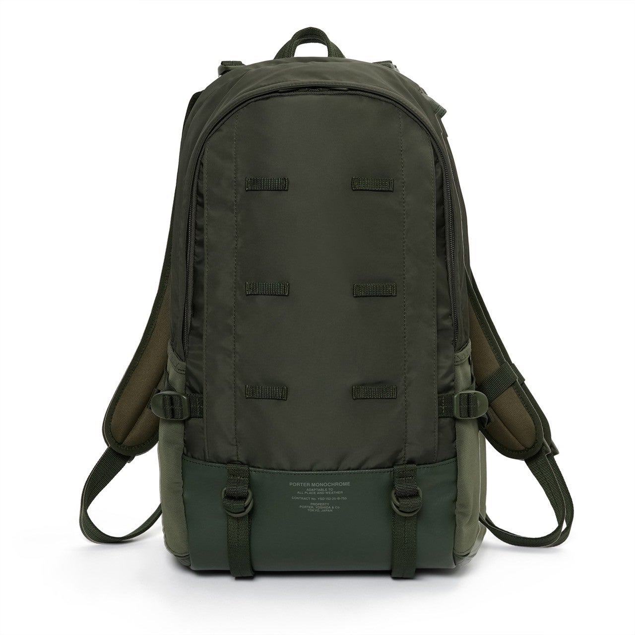 PORTER 新作「MONOCHROME」　グリーン　ラージバッグ　背面