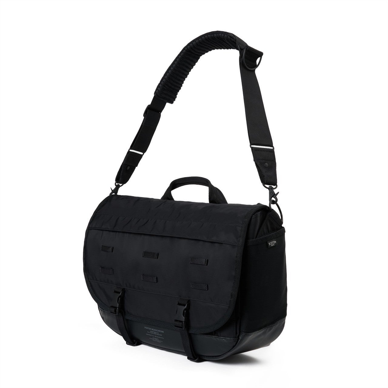 PORTER 新作「MONOCHROME」　ブラック　メッセンジャー　ディテール