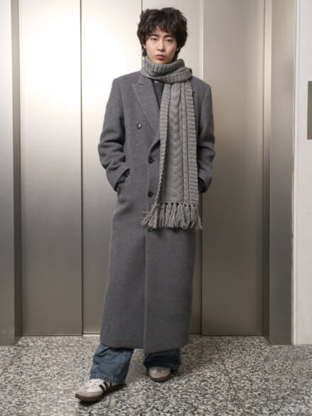 [豊田 裕大] 「アディダス」のサンバが好きすぎて鬼リピ中。父にもらった「ディーゼル」のマフラーは雪の中でも平気なくらいに暖かい！【メンズノンノモデルの私服スナップ】