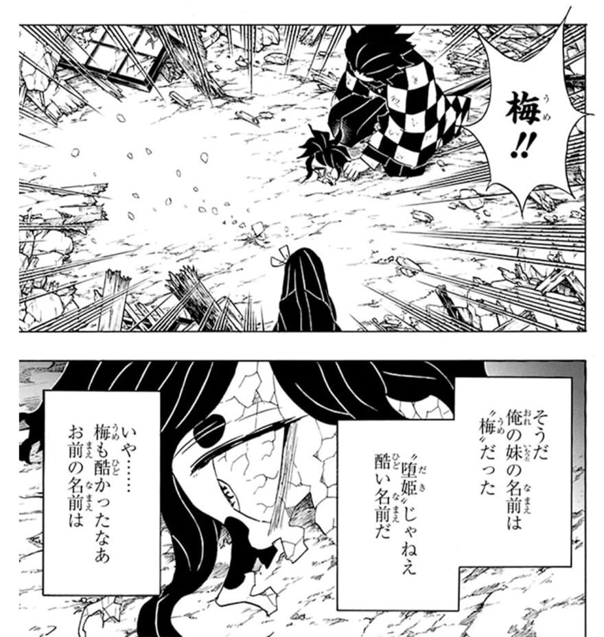 『鬼滅の刃』(集英社刊)11巻第96話のひとコマ