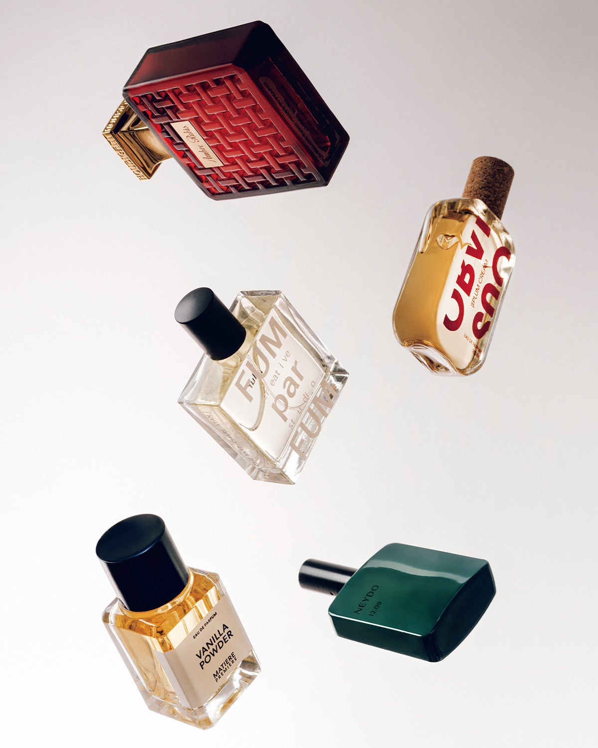 ウビガン アンブル リュビー、オブヴィアス プラムクリーム、ファム パルファン ブラー、ネイド モスランド 12.09、マティエール プルミエール バニラ パウダー オードパルファム