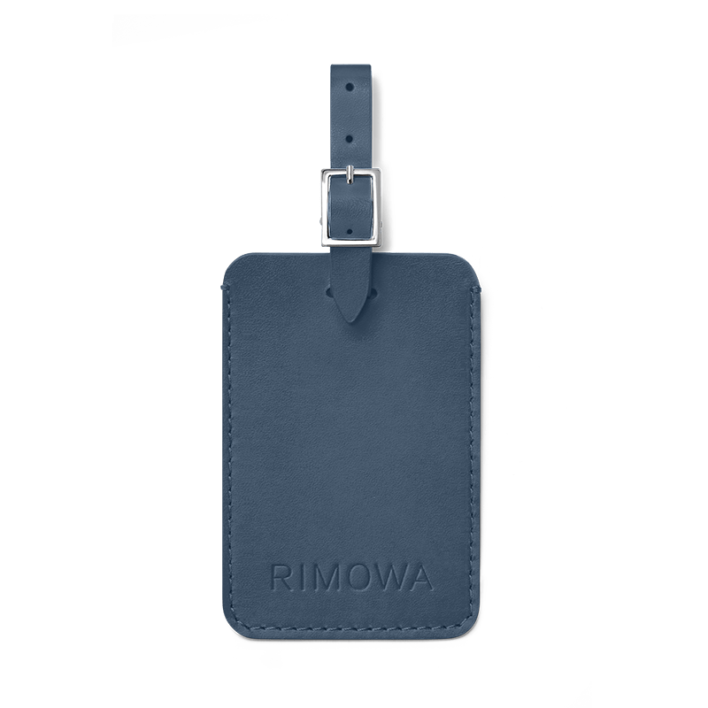 リモワのスーツケースにつくラゲッジタグ　パウダーブルー