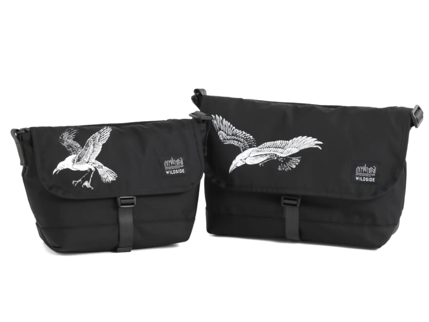 「ワイルドサイド ヨウジヤマモト」と「マンハッタンポーテージ ブラックレーベル」のコラボ第2弾！ A4サイズ相当の人気バッグに“カラス”モチーフをプリント！