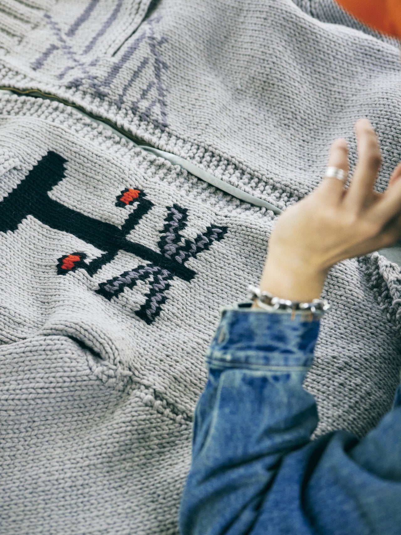 オシャレな人が買ってよかった古着のカウチンニットのフロント