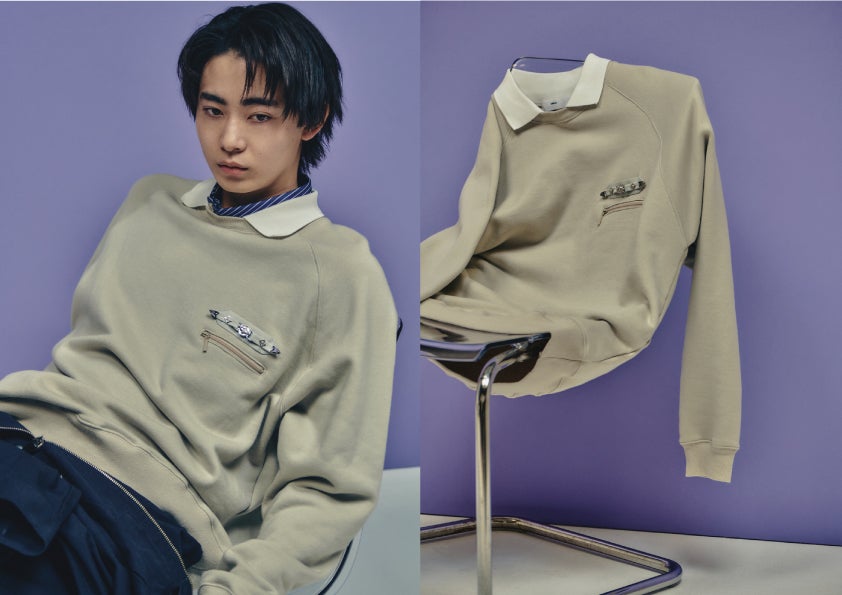 【抽選で当たる！】「TOGA VIRILIS」のポロカラー・スウェットシャツ〈グレー〉／創刊40周年特別企画！ 人気40ブランドからのスペシャル・プレゼント！