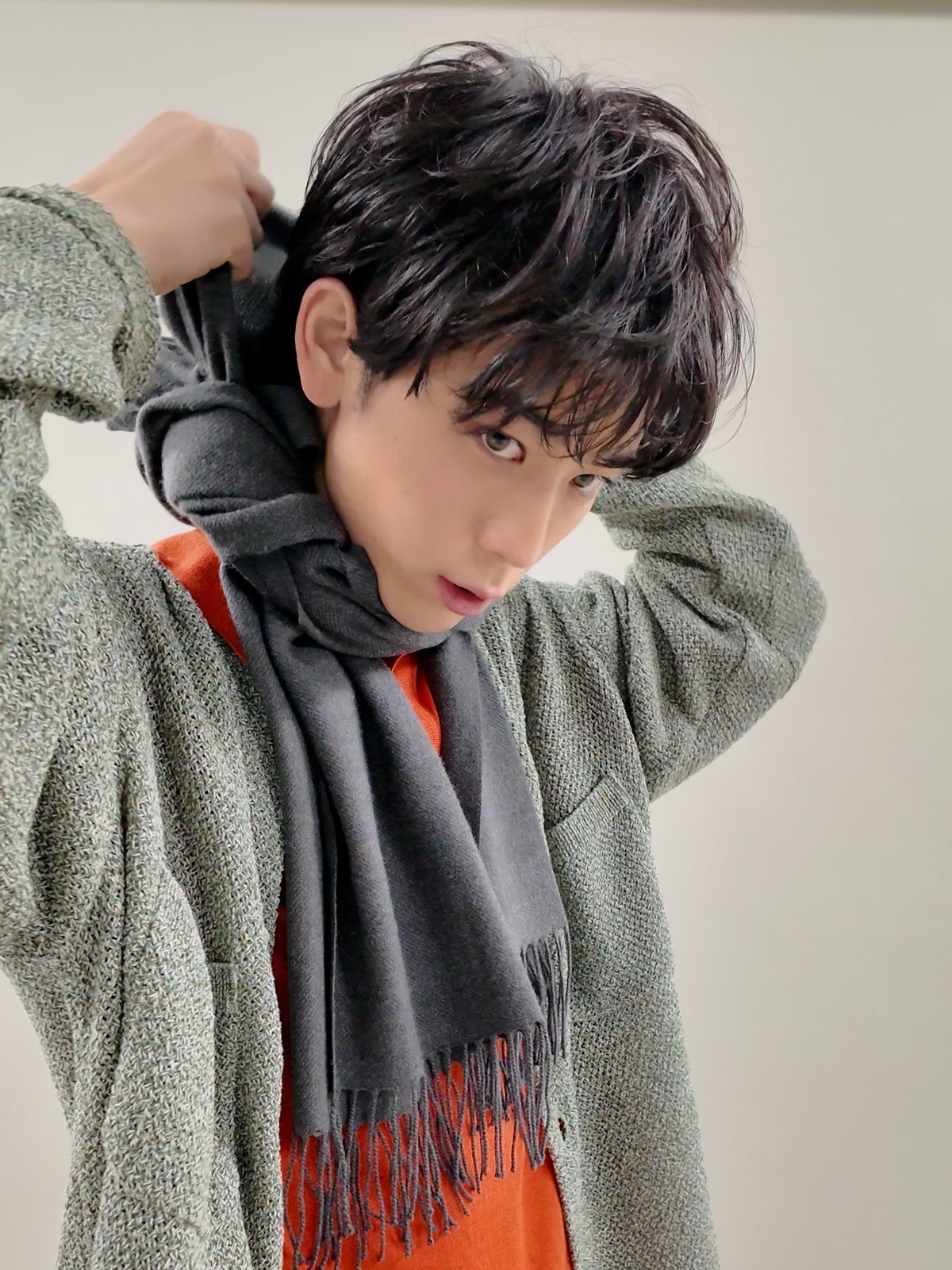 マフラーの巻き方／バラクラバ巻き、被る