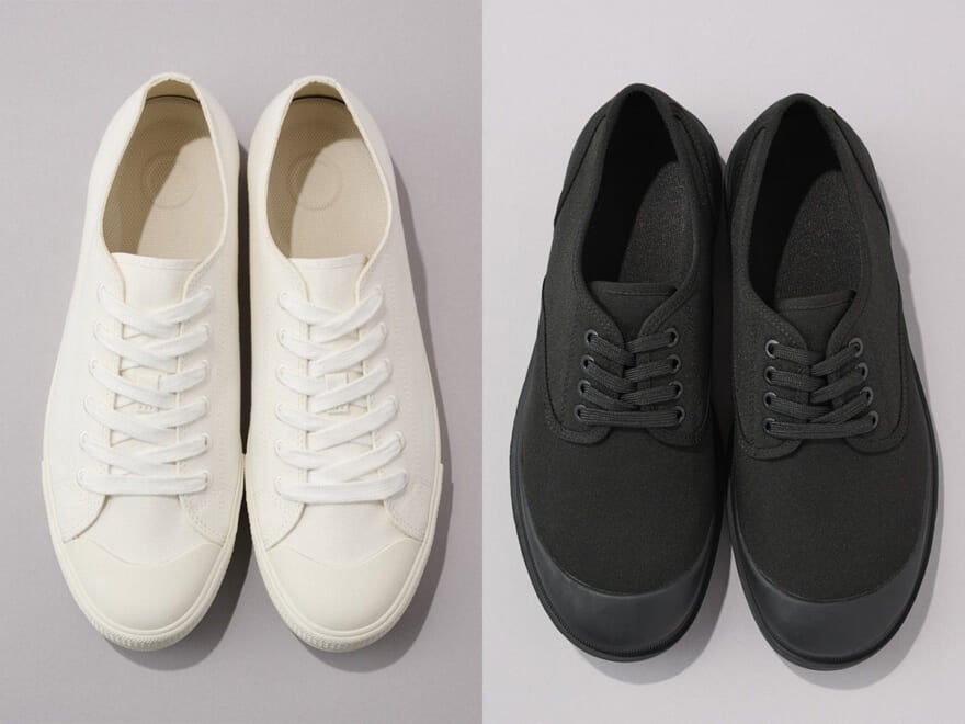 「無印良品」の名作スニーカーを履き比べてみた！通勤にも使える白もアウトドアムードな黒もコスパ最高！