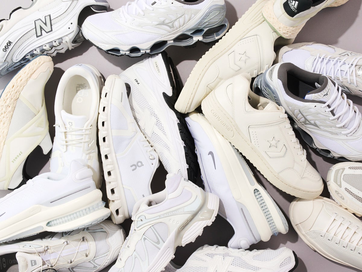 ３位ニューバランス、２位アシックス、１位は？ 最強「白スニーカー」全５０足を試着した服好きモデルのマイベストを本音レビューでお届け！