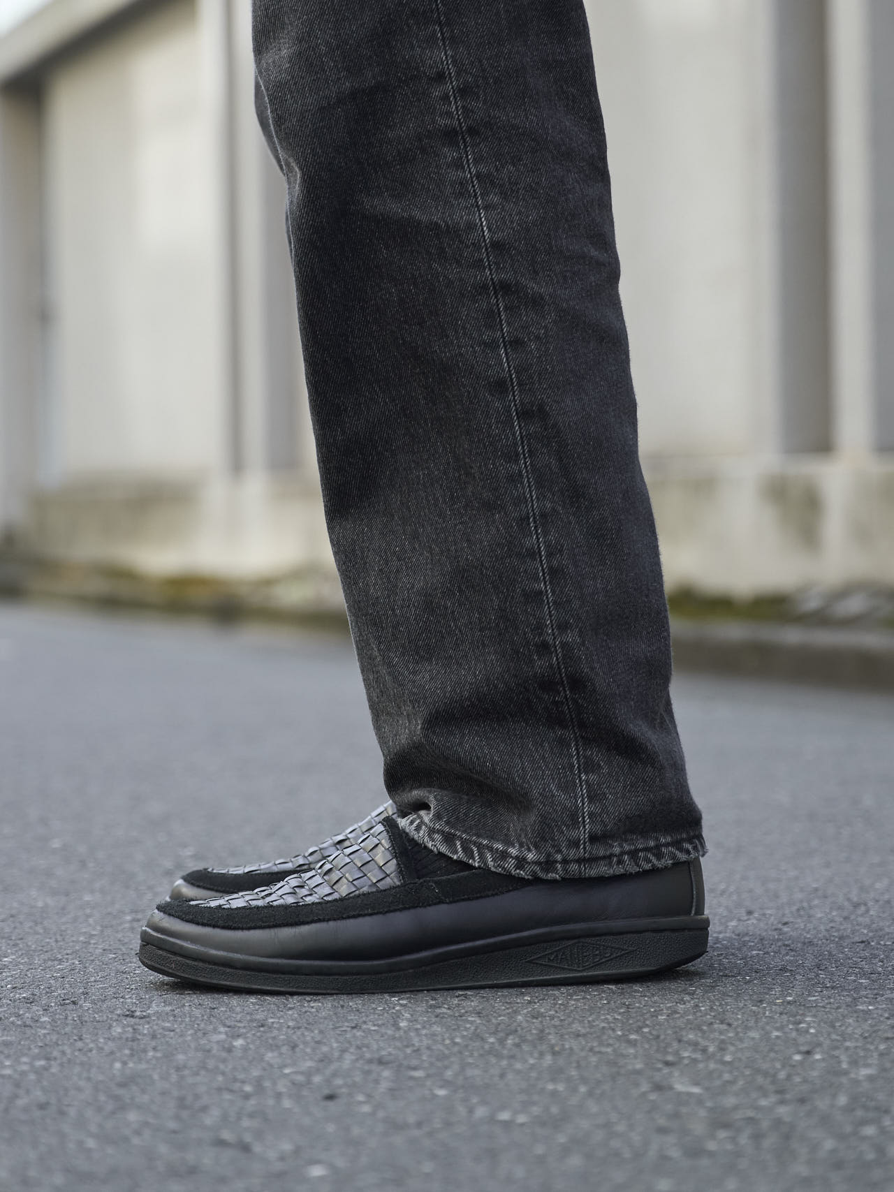 マネブのローファーのサイド