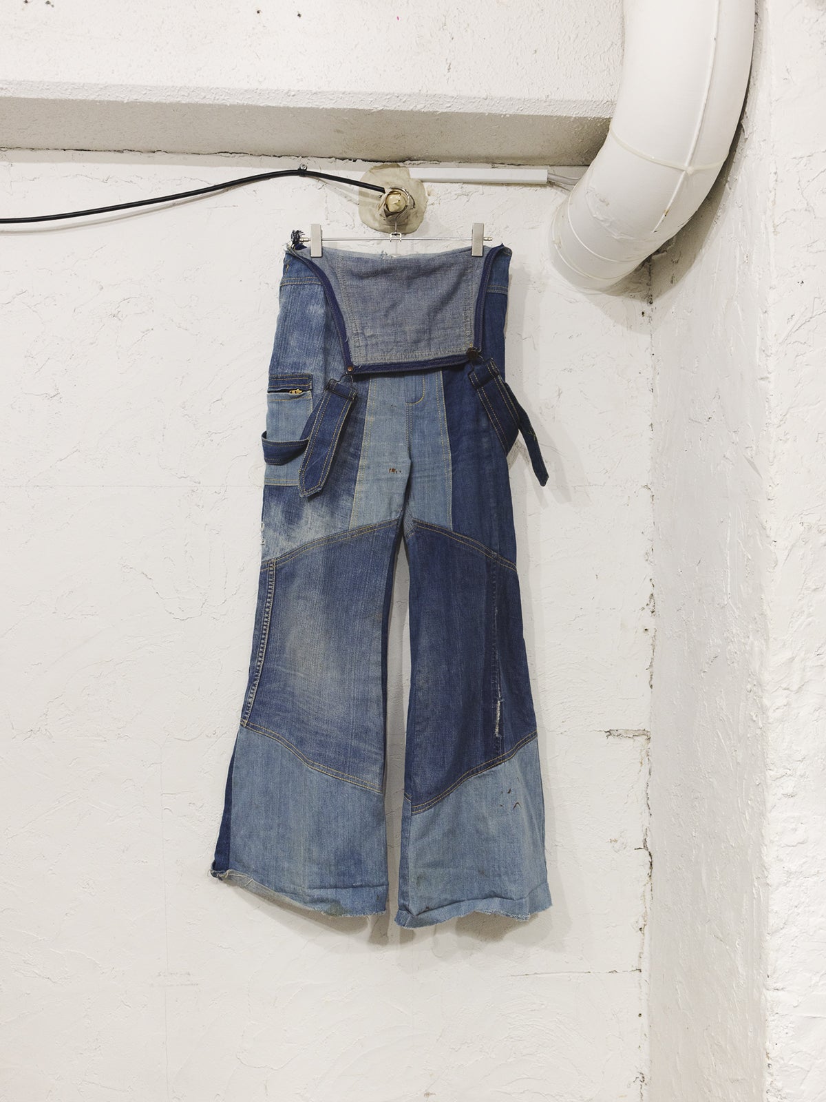 70&rsquo;s パッチワークフレアオーバーオール