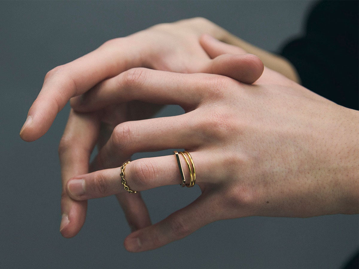 リングの重ね付け