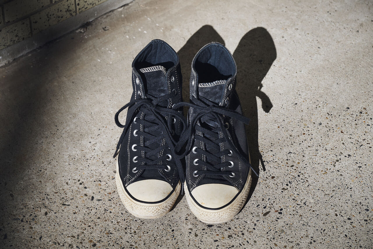 コンバース　コンズ　スエードブラック　正面