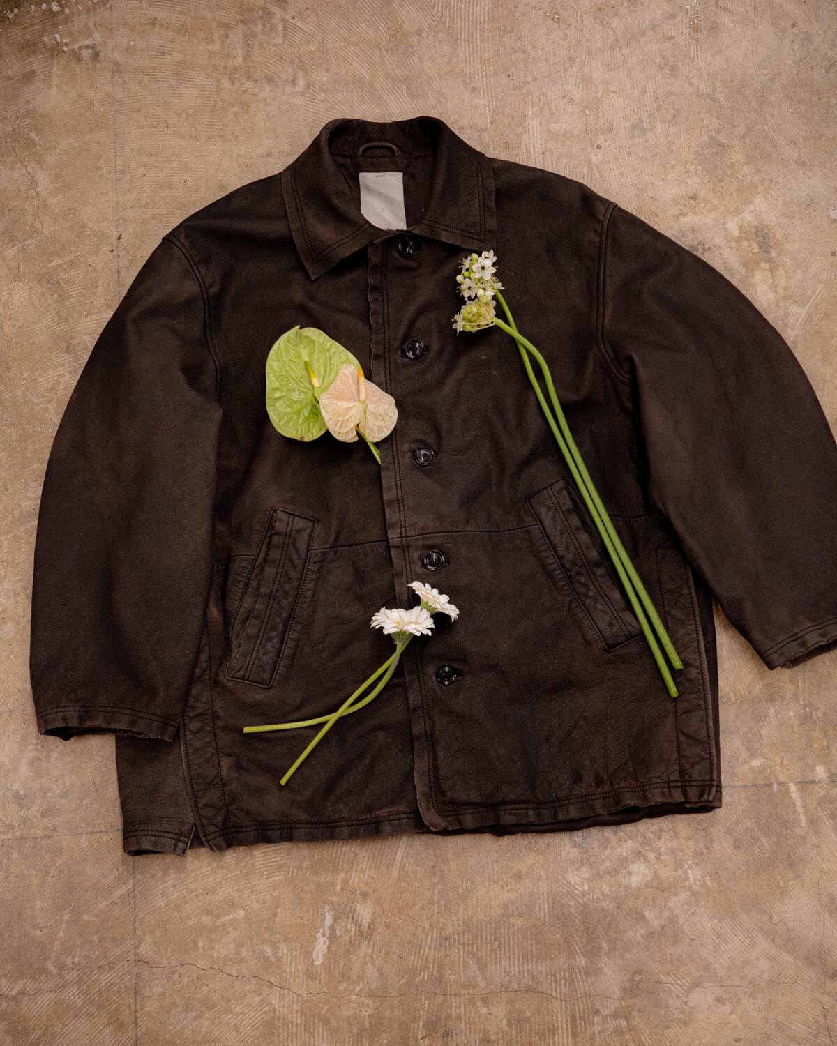 ANCELLM &times; YOKE&nbsp;ANC-STORE-EX01  CUT OFF HALF COAT