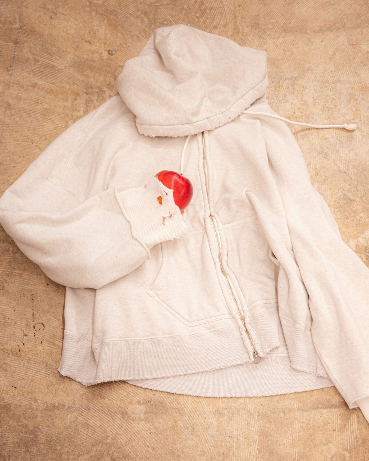 ANC-STORE-EX04 DAMAGE ZIP-UP HOODIE1