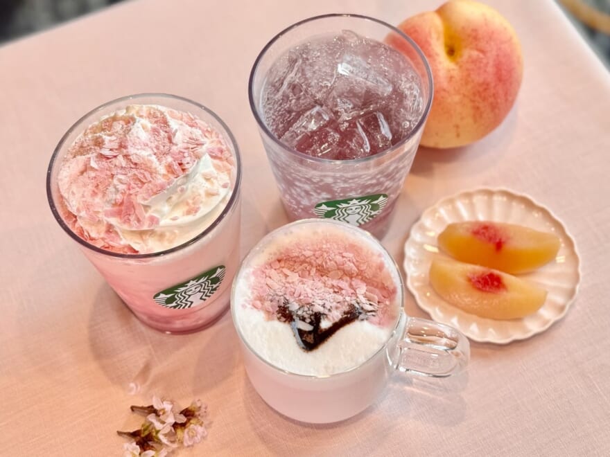 スタバ新作2026桜(SAKURA)メニュー全種類上から