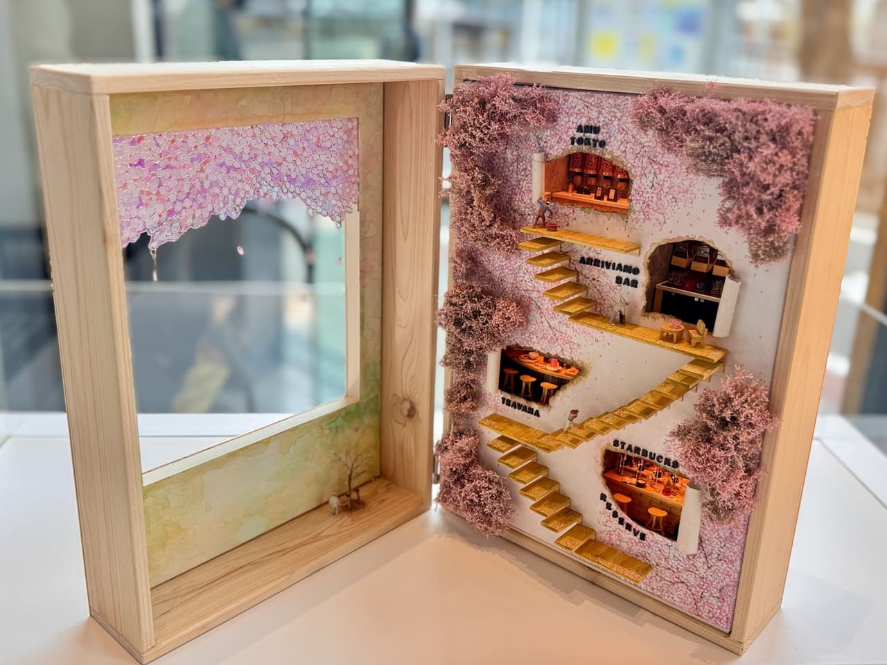 スタバ中目黒桜ミニチュア1階