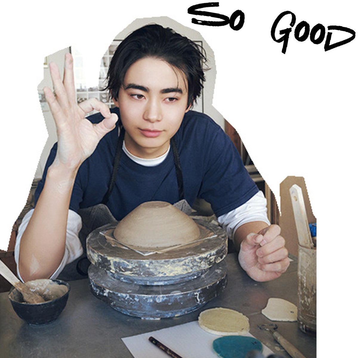 陶芸体験をする豊田裕大 6