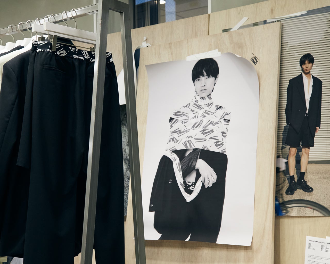 榎本光希さんのアトリエに貼られたルック