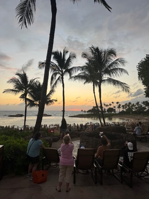 ハワイの夕焼け