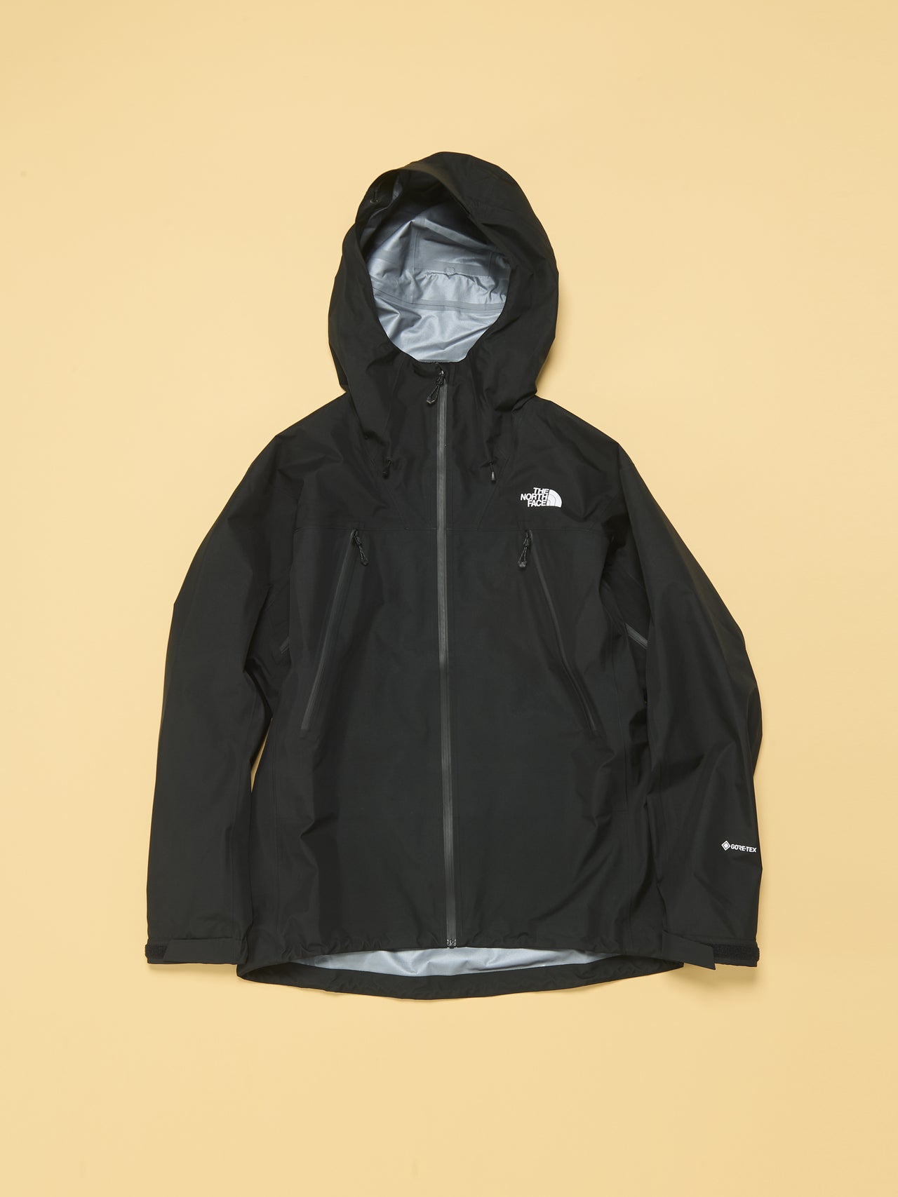 ザ・ノース・フェイスの黒いゴアテックスジャケット／クライムライトジャケット