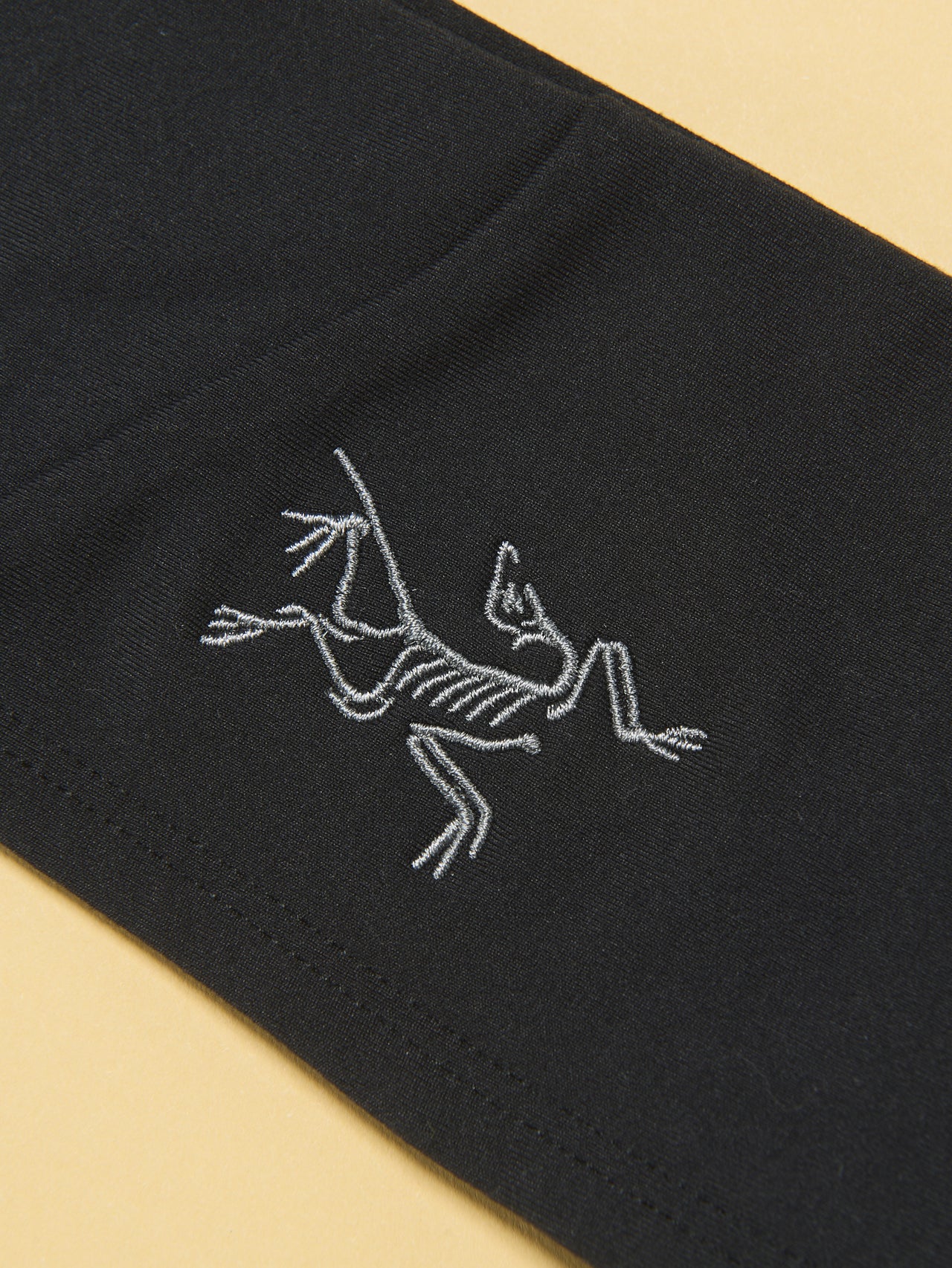 アークテリクスのロー ヘッドバンドのサイドのバードロゴ