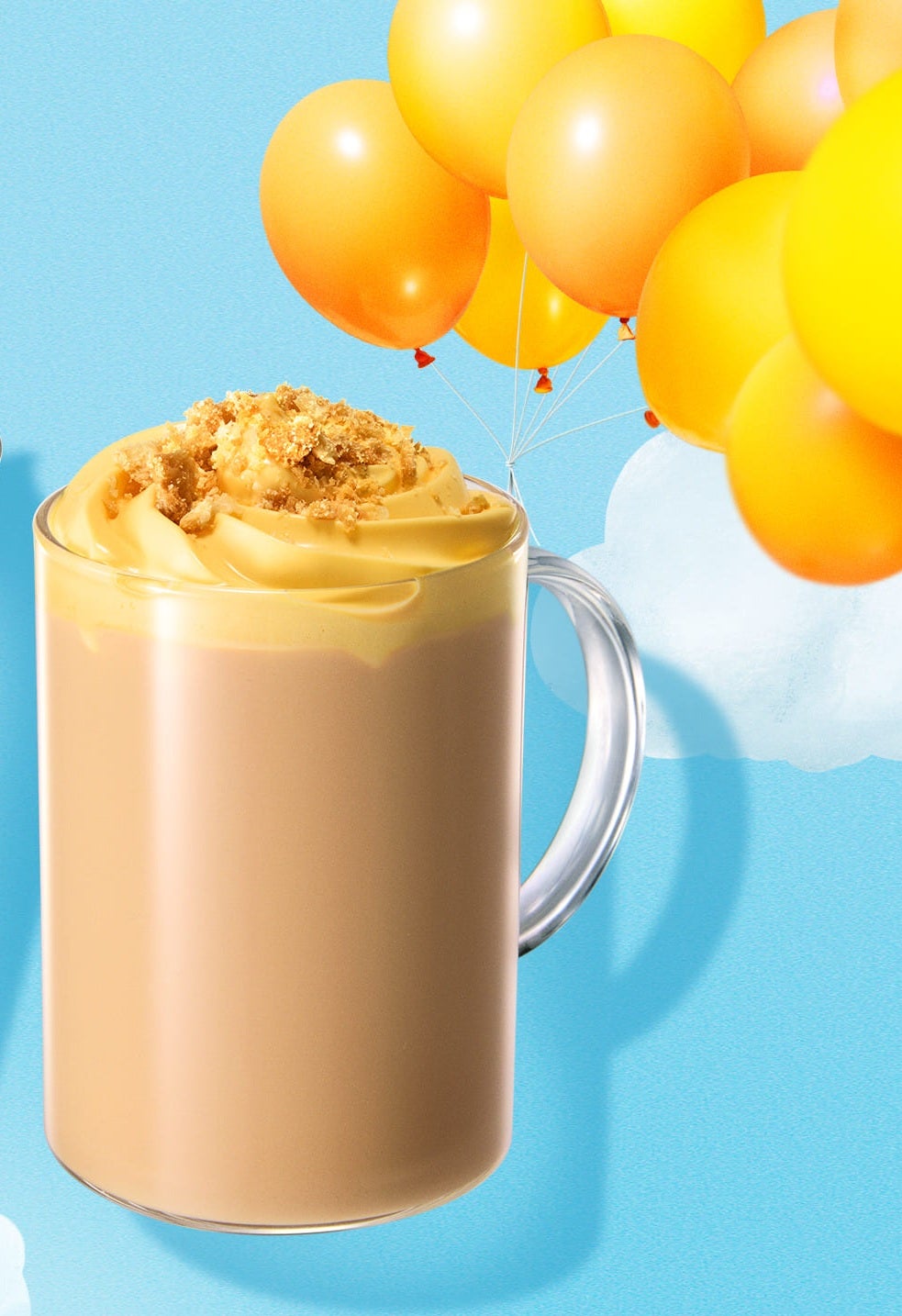 スタバ新作「シュークリーム ラテ」ビジュアル