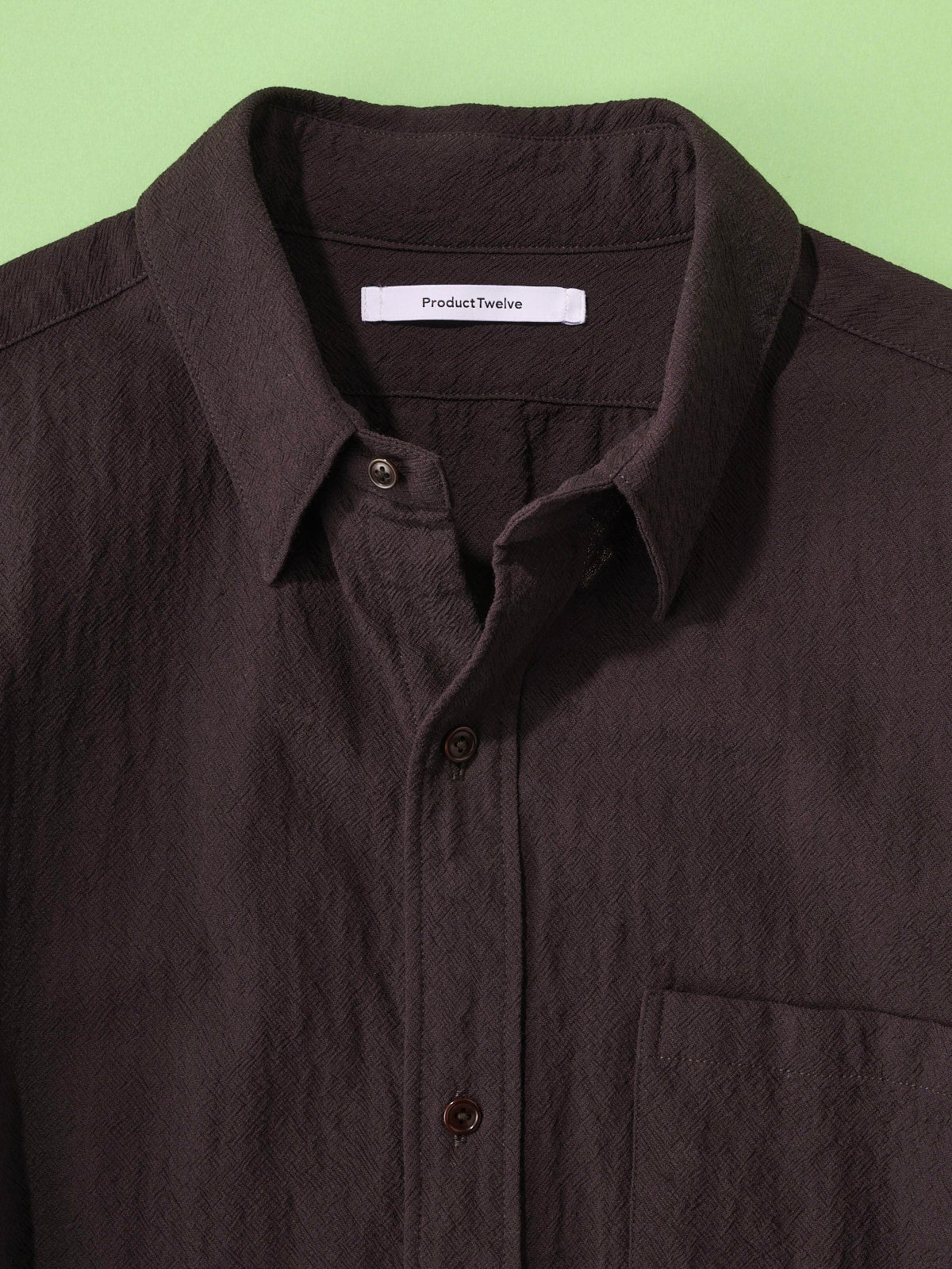 オシャレな人が買ってよかった「プロダクト トゥエルブ」のシャツ Techno Wool /Namonaki Shirtの襟元