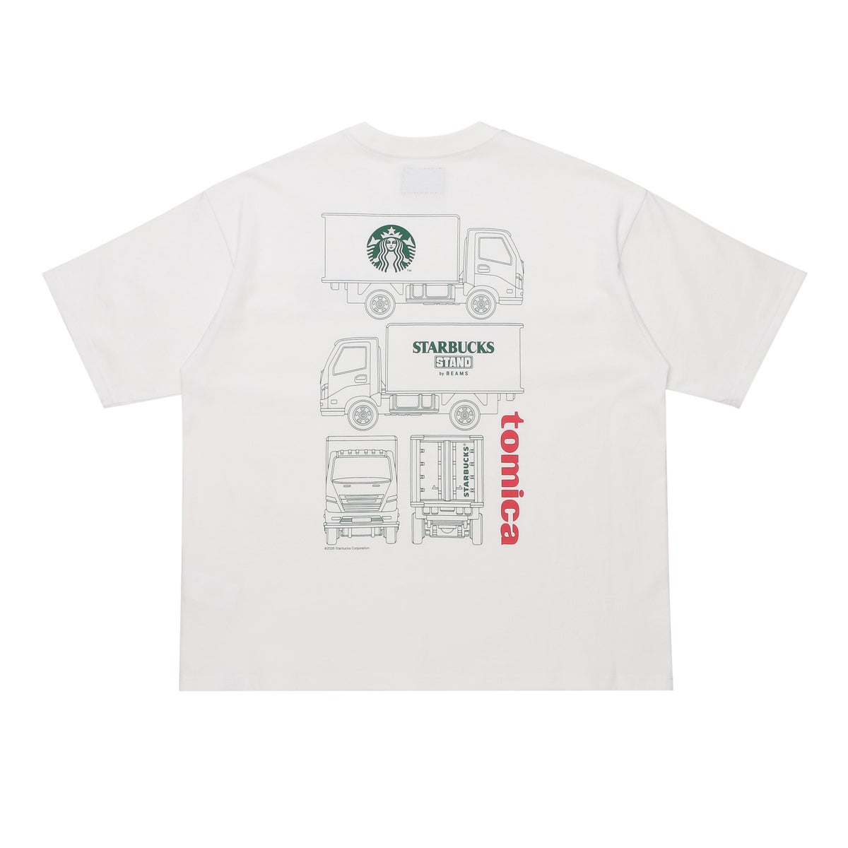 トミカ for STARBUCKS STAND by BEAMS/ トミカ トラックプリントTシャツ A・キッズ Tシャツ A 2