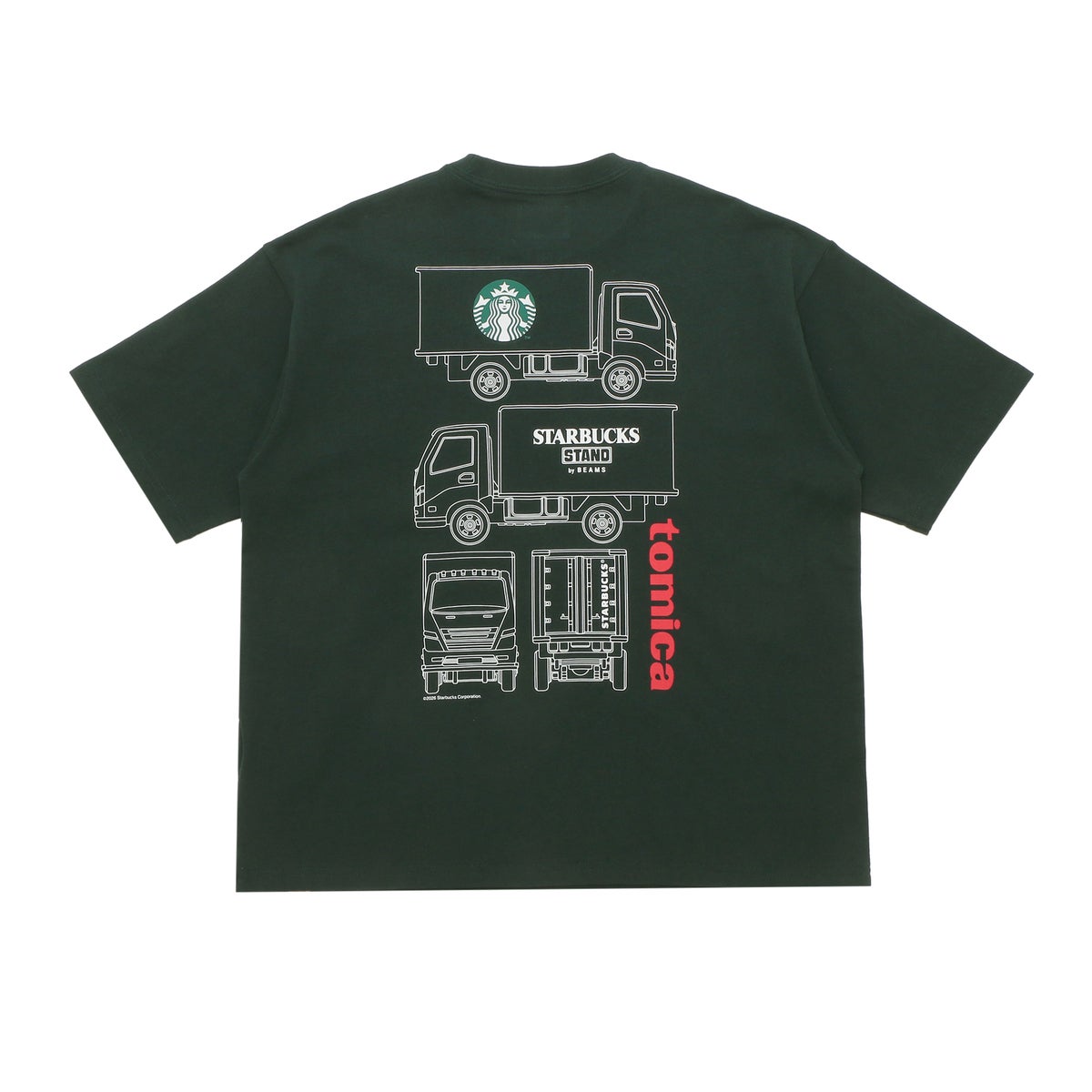 トミカ for STARBUCKS STAND by BEAMS/ トミカ トラックプリントTシャツ A・キッズ Tシャツ A 4