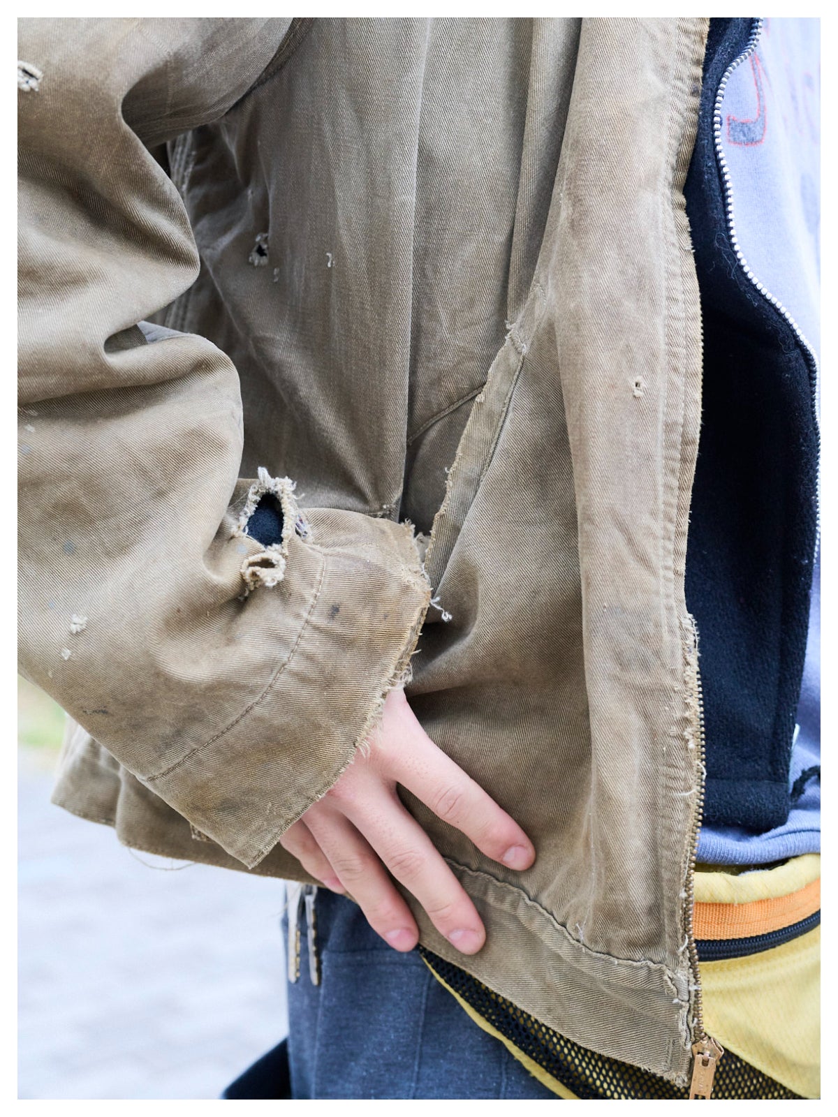 古着のジャケット 袖とポケット