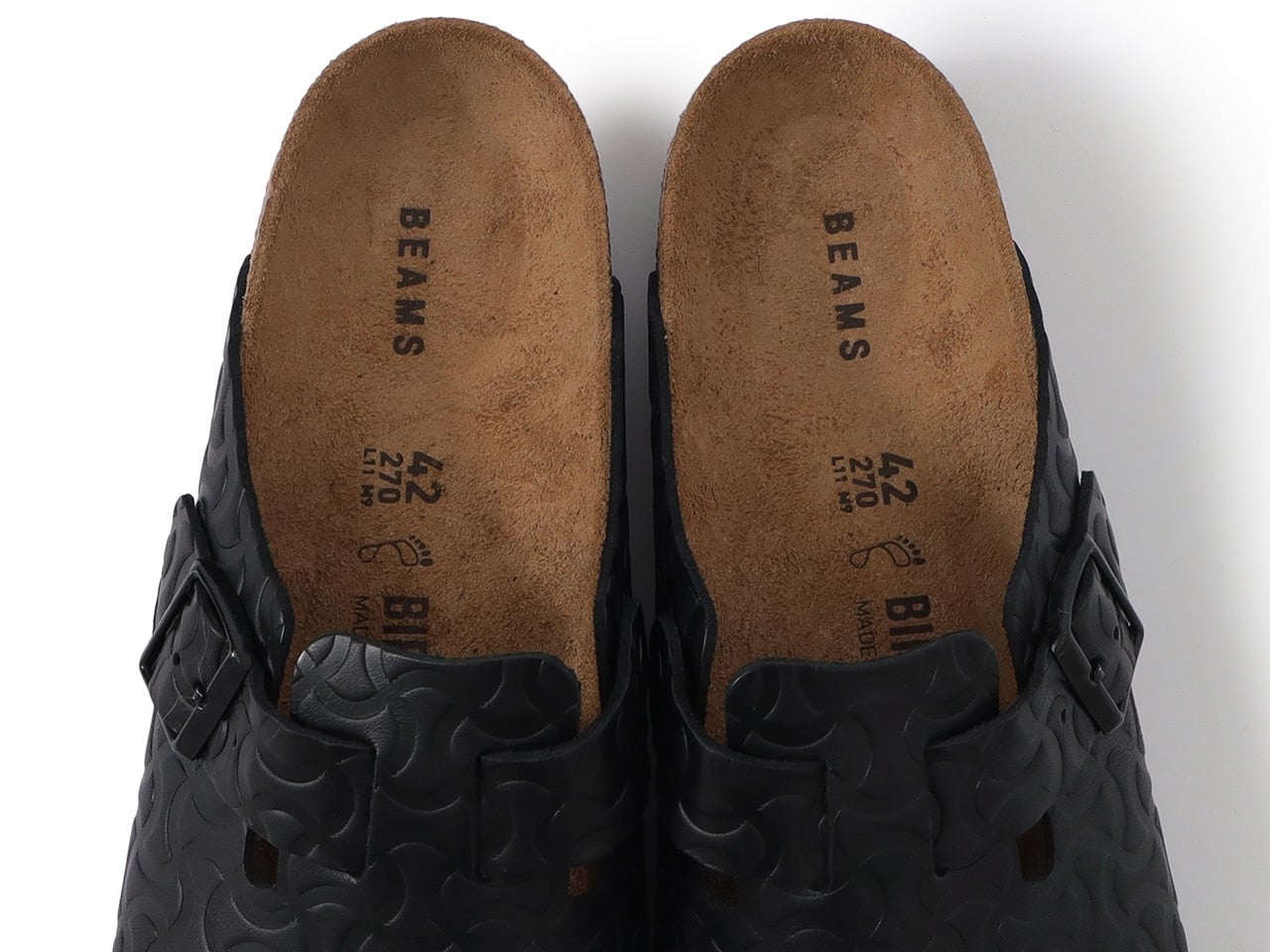 「ビルケンシュトック」×「ビームス」の最新作は大人ブラック。定番“ボストン”がボーンパターンで差がつくサンダルに！