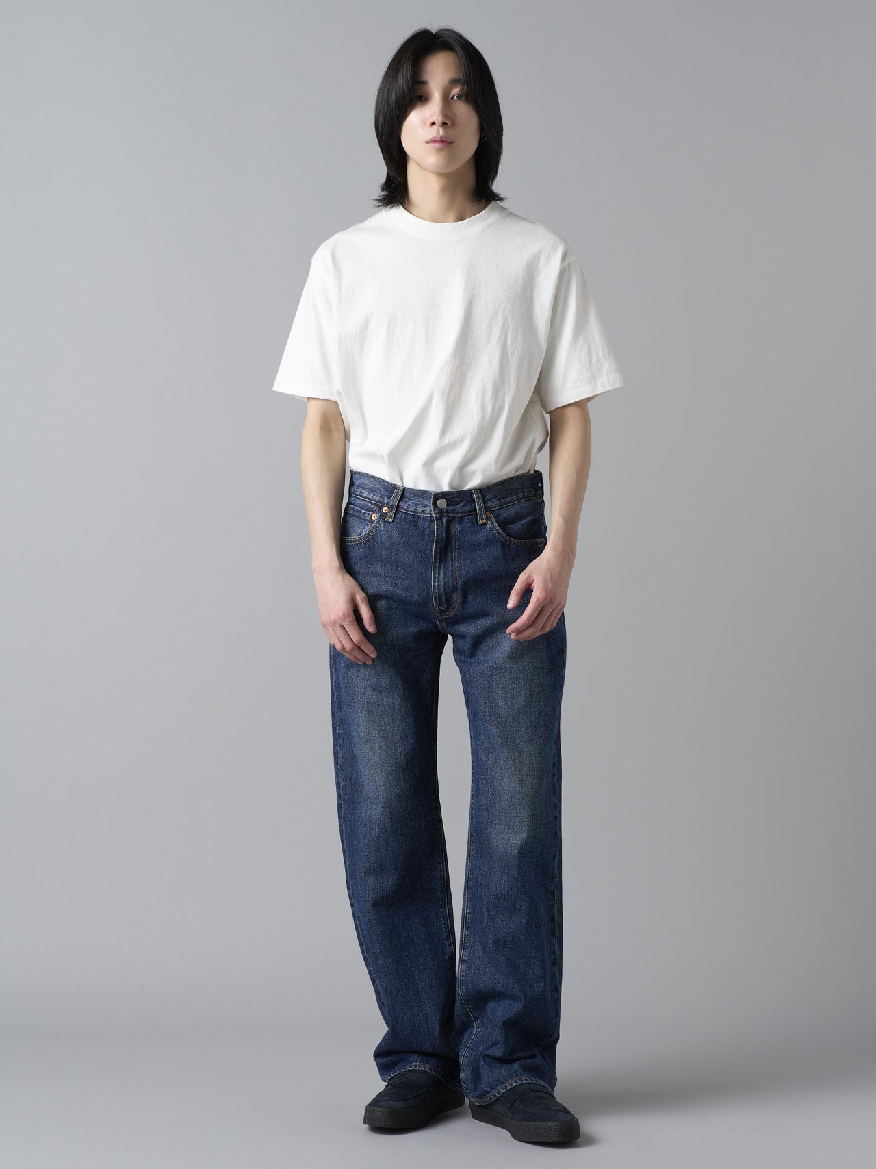 リーバイス、567、モデルカット、正面、四坂亮翔